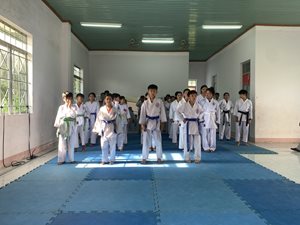Krông Pa tổ chức kỳ thi nâng cấp đai môn võ Karatedo năm 2024