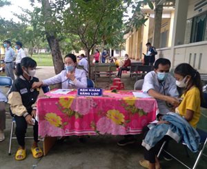 Hơn 230 em học sinh trường THCS Nguyễn Huệ, xã Chư Drăng được tiêm ...