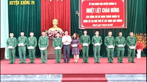 UBND huyện đã tổ chức Lễ đón quân nhân hoàn thành nghĩa vụ quân sự ...